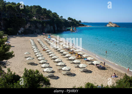 Strand von Platis Gialos, Insel Kefalonia, Griechenland Stockfoto
