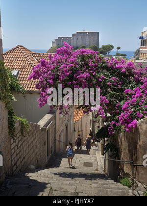 Dubrovnik, Kroatien - Juli 06, 2018: Blick auf die Altstadt von Dubrovnik und King's Landing, Kroatien Stockfoto