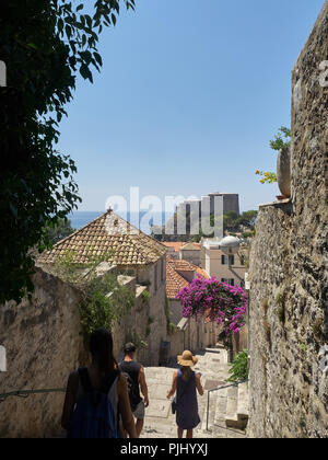 Dubrovnik, Kroatien - Juli 06, 2018: Blick auf die Altstadt von Dubrovnik und King's Landing, Kroatien Stockfoto