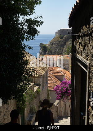 Dubrovnik, Kroatien - Juli 06, 2018: Blick auf die Altstadt von Dubrovnik und King's Landing, Kroatien Stockfoto