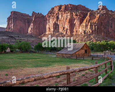 Stall bei Gifford House, Capitol Reef National Park, Utah. Stockfoto