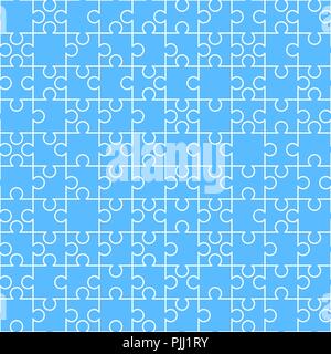 Weiße Rätsel Stücke auf blau Muster Stock Vektor