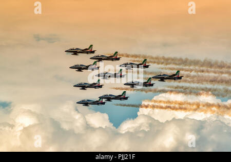 Der Italienischen Luftwaffe, Frecce Tricolori, RIAT 2018, Großbritannien Stockfoto