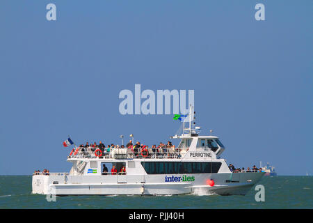 Frankreich, Inseln Boot zwischen Oleron und Insel Aix. Stockfoto