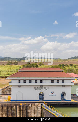 Eine typische Ansicht an der Panama Canal, Panama Stockfoto