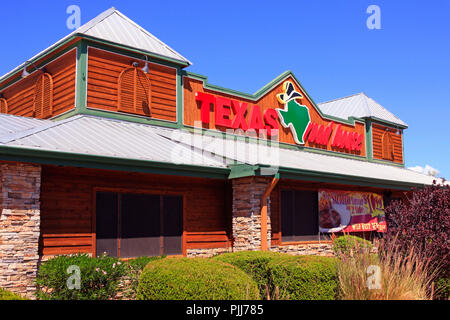 Texas Roadhouse Steakhouse Restaurant, spezialisiert auf Steaks mit einem westlichen Thema in Tucson, AZ Stockfoto