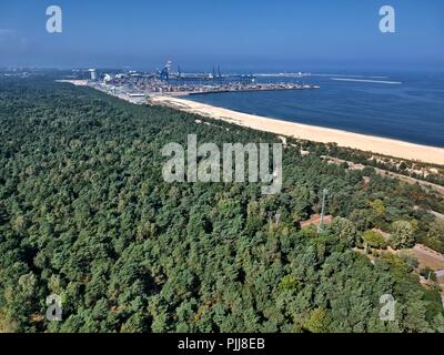 Danzig Stogi Strand von oben Stockfoto