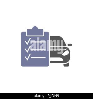 Auto Wartung Liste Symbol. Automobil und Transport Logo Vorlage Stock Vektor