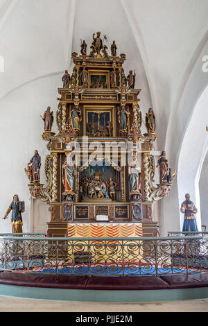 Hochaltar der Kirche St. Nikolaus, Nakskov Stockfoto