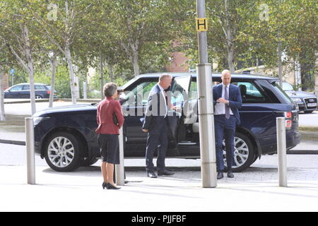 Der Herzog von Cambridge visits Newcastle und Sage Gateshead zu sorgen große Ausstellung des Nordens. Großbritannien, 7. September 2018, David Whinham/Alamy leben Nachrichten Stockfoto