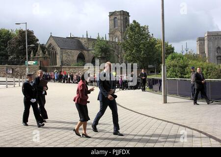 Der Herzog von Cambridge visits Newcastle und Sage Gateshead zu sorgen große Ausstellung des Nordens. Großbritannien, 7. September 2018, David Whinham/Alamy leben Nachrichten Stockfoto