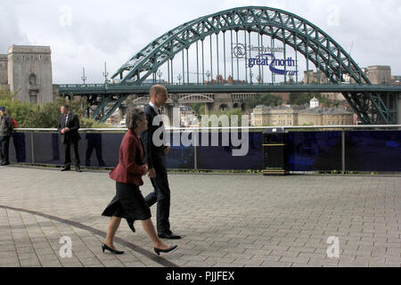 Der Herzog von Cambridge visits Newcastle und Sage Gateshead zu sorgen große Ausstellung des Nordens. Großbritannien, 7. September 2018, David Whinham/Alamy leben Nachrichten Stockfoto