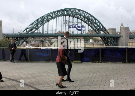 Der Herzog von Cambridge visits Newcastle und Sage Gateshead zu sorgen große Ausstellung des Nordens. Großbritannien, 7. September 2018, David Whinham/Alamy leben Nachrichten Stockfoto