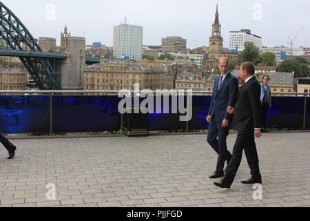 Der Herzog von Cambridge visits Newcastle und Sage Gateshead zu sorgen große Ausstellung des Nordens. Großbritannien, 7. September 2018, David Whinham/Alamy leben Nachrichten Stockfoto