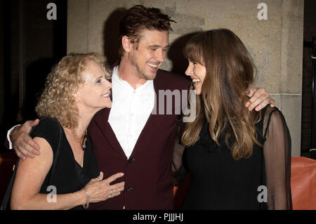 Ellen Holbrook, Boyd Holbrook und Tatiana Pajkovic die Teilnahme an der Premiere von "Die Räuber", die im Rahmen der 2018 Toronto International Film Festival am 6. September 2018 in Toronto, Kanada. Stockfoto