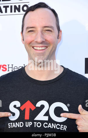 Santa Monica, CA, USA. 7. Sep 2018. 07. September 2018 in Santa Monica, Kalifornien - Tony Hale. 2018 Stand bis zu Krebs am Barker Hangar statt. Photo Credit: Birdie Thompson/AdMedia Credit: Birdie Thompson/AdMedia/ZUMA Draht/Alamy leben Nachrichten Stockfoto