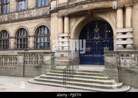 Sheffield - Stadt in South Yorkshire, UK. Rathaus. Stockfoto