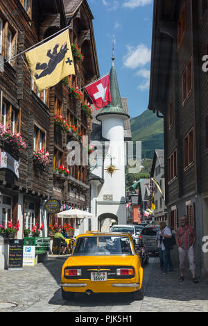 Hotel Sonne in der Mitte, Andermatt, Urserental, Kanton Uri, Schweiz Stockfoto