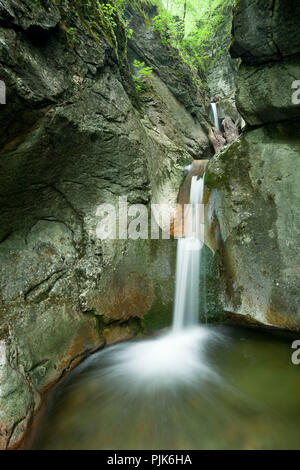 Wasserfall im Bodinggraben, Nationalpark Kalkalpen, Oberösterreich, Österreich. Stockfoto