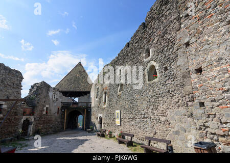 Visegrád (Plintenburg), Oberes Schloss in Ungarn, Pest, Donauknie (Dunakanyar) Stockfoto