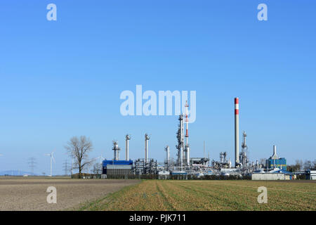 Aderklaa, Gas Station der OMV AG, Österreich, Niederösterreich (8010), Donau Stockfoto