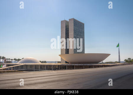 Brasilianische Nationale Kongress - Brasilia, Distrito Federal, Brasilien Stockfoto