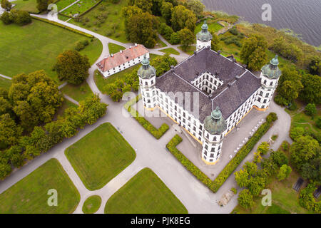Skokloster, Schweden - 22. August 2018: Luftaufnahme des Schwedischen Skokloster Burg aus dem 17. Jahrhundert. Stockfoto