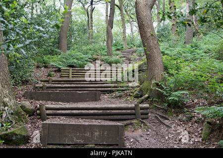 Der Sandstein Trail in Cheshire, ist eine wunderschöne und malerische Trail, für Wanderer jeden Alters. Stockfoto