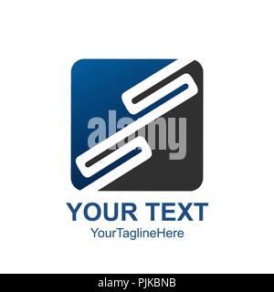 Buchstabe S Logo Design vorlage Schwarz Blue Square Design für Business und Unternehmen Identität. Zusammenfassung der ersten SS Alphabet logo-Element. Stock Vektor