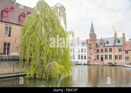 Brügge, APR 28: Schöner Blick auf die Straße der Stadt am 28.April 2018 in Brügge, Beligum Stockfoto