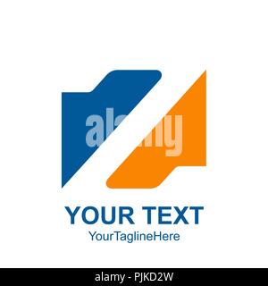 Anfangsbuchstabe Z logo Vorlage gelb blau negative Square Design für Business und Unternehmen Identität Stock Vektor