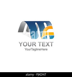 3D-Stil, abstrakte Logo ähnelt Buchstaben M und F Alphabet erste Logo Vorlage Stock Vektor