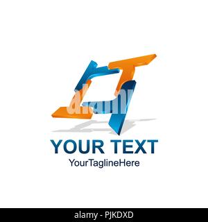 3D-Stil, abstrakte Logo ähnelt Buchstaben T Alphabet erste Logo Vorlage Stock Vektor