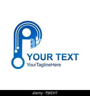 Abstrakte Logo ähnelt Buchstaben PI Alphabet erste Logo Vorlage Stock Vektor