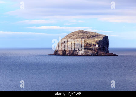 Bass Rock Leuchtturm in der Nähe von Auldharne, Schottland Stockfoto