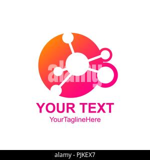 Kreative abstrakten Kreis tech Planet atom Vektor Logo Design template Element. Bunte Konzept Symbol Stock Vektor