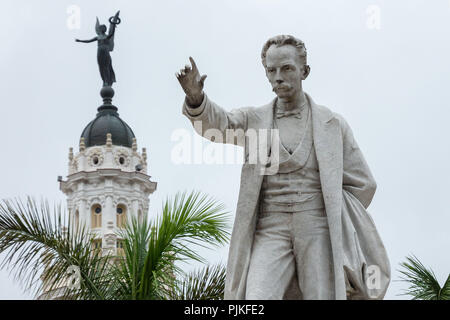 Kuba, Havanna, Parque Central, einem Monument von José Marti Stockfoto