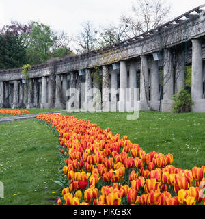 Polen, Breslau, Centennial Hall, UNESCO World Heritage kulturelle Ort, Pergola Stockfoto