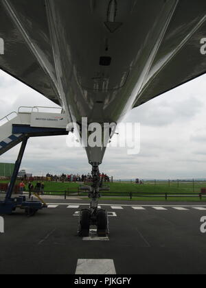 Concorde auf dem Flughafen Manchester anzeigen Park Stockfoto