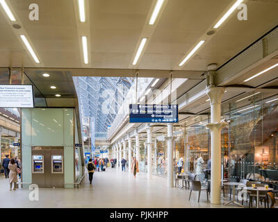 London, APR 24: Die schöne St. Pancras International Station am 24.April 2018 in London, Vereinigtes Königreich Stockfoto