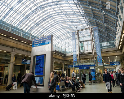 London, APR 24: Die schöne St. Pancras International Station am 24.April 2018 in London, Vereinigtes Königreich Stockfoto