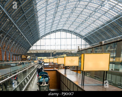 London, APR 24: Die schöne St. Pancras International Station am 24.April 2018 in London, Vereinigtes Königreich Stockfoto