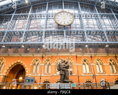 London, APR 24: Die schöne St. Pancras International Station am 24.April 2018 in London, Vereinigtes Königreich Stockfoto