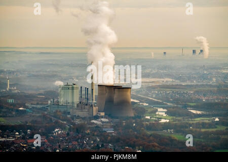 RWE Power AG Kraftwerk Gersteinwerk, Kohlekraftwerk, fossile Energie, RWE Innogy, Werne, Ruhrgebiet, Nordrhein-Westfalen, Deutschland Stockfoto