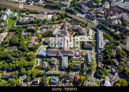 Luftaufnahme, Augusta-Kranken-Anstalten, Krankenhaus, Augusta-Kliniken Bochum-Hattingen, Bochum, Ruhrgebiet, Nordrhein-Westfalen, Deutschland Stockfoto