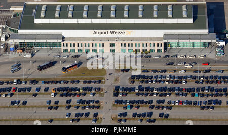 Der Flughafen Weeze, Flughafen Niederrhein, Ryanair, Budget Airline, Düsseldorf Flughafen Weeze, Weeze, Niederrhein, Nordrhein-Westfalen, Deutschland, Europa Stockfoto