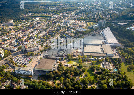 Luftaufnahme, Messe Essen, Gruga-Halle, Grugapark, Essen, Ruhrgebiet, Nordrhein-Westfalen, Deutschland Stockfoto