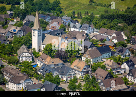 St. Christopherus Kirche, Kirche in Hirschberg, Hirschberg, Warstein, Sauerland, Nordrhein-Westfalen, Deutschland Stockfoto