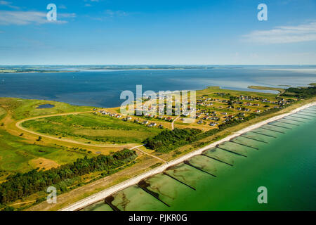 Bucht und Hafen von Neuendorf, Strand, Strand, Insel Hiddensee, Ostsee, Mecklenburg-Vorpommern, Vorpommern, Mecklenburg-Vorpommern, Deutschland Stockfoto