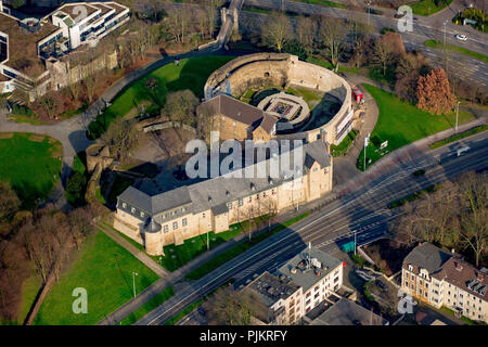 Schloss Broich Mülheim, Restaurierung, Duisburg, Ruhrgebiet, Nordrhein-Westfalen, Deutschland Stockfoto